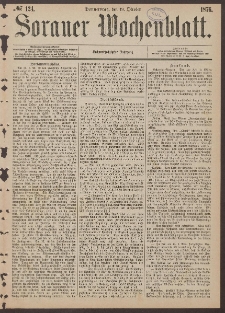 Sorauer Wochenblatt, No. 124. (19. Oktober 1876)