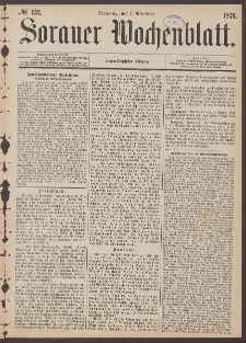 Sorauer Wochenblatt, No. 132. (7. November 1876)