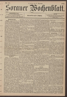 Sorauer Wochenblatt, Nr. 110. (21. September 1886)
