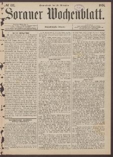 Sorauer Wochenblatt, No. 137. (18. November 1876)