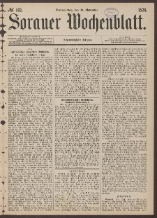 Sorauer Wochenblatt, No. 142. (30. November 1876)