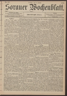Sorauer Wochenblatt, Nr. 122. (19. October 1886)