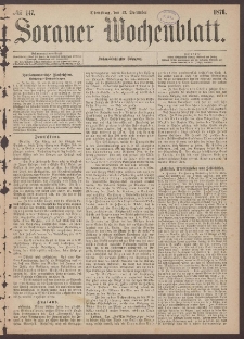 Sorauer Wochenblatt, No. 147. (12. December 1876)