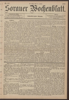 Sorauer Wochenblatt, Nr. 125. (26. October 1886)