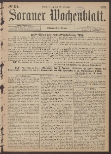 Sorauer Wochenblatt, No. 153. (28. December 1876)