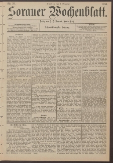 Sorauer Wochenblatt, Nr. 131. (9. November 1886)
