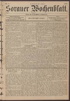 Sorauer Wochenblatt, Nr. 4. (8. Januar 1887)