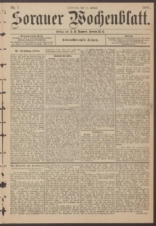 Sorauer Wochenblatt, Nr. 5. (11. Januar 1887)