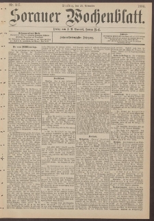 Sorauer Wochenblatt, Nr. 137. (22. November 1886)