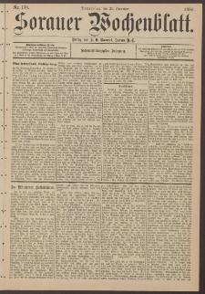 Sorauer Wochenblatt, Nr. 138. (25. November 1886)