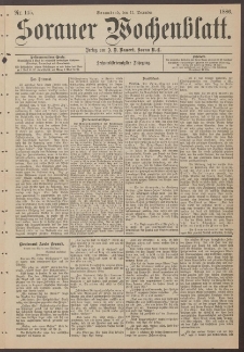 Sorauer Wochenblatt, Nr. 145. (11. December 1886)