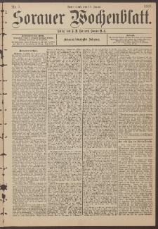 Sorauer Wochenblatt, Nr. 7. (15. Januar 1887)