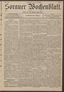 Sorauer Wochenblatt, Nr. 148. (18. December 1886)