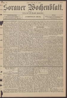 Sorauer Wochenblatt, Nr. 10. (22. Januar 1887)