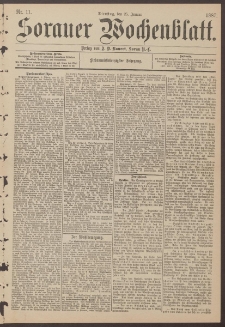 Sorauer Wochenblatt, Nr. 11. (25. Januar 1887)