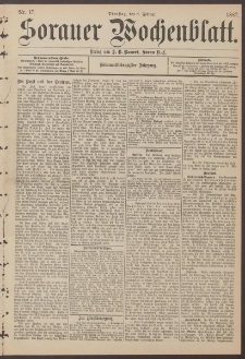 Sorauer Wochenblatt, Nr. 16. (5. Februar 1887)