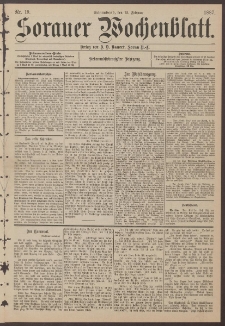 Sorauer Wochenblatt, Nr. 19. (12. Februar 1887)