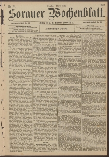 Sorauer Wochenblatt, Nr. 29. (8. M&auml;rz 1892)