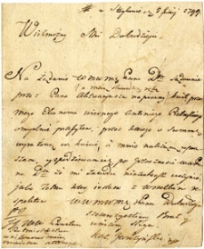 [List Kaz[imierza] Garczyńskiego ze Stajkowa do Prokopa Mielżyńskiego]