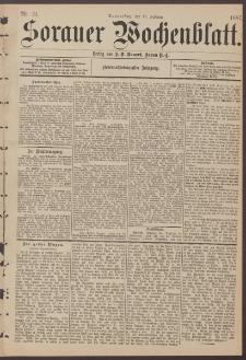 Sorauer Wochenblatt, Nr. 21. (17. Februar 1887)