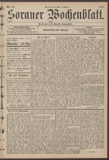 Sorauer Wochenblatt, Nr. 22. (19. Februar 1887)