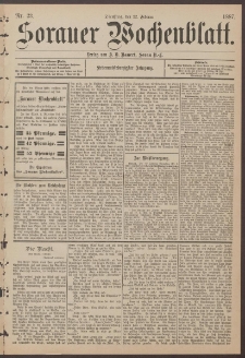 Sorauer Wochenblatt, Nr. 23. (22. Februar 1887)
