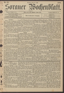 Sorauer Wochenblatt, Nr. 163. (17. Juli 1894)