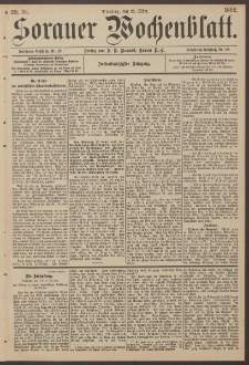 Sorauer Wochenblatt, Nr. 35. (22. M&auml;rz 1892)