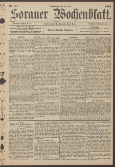 Sorauer Wochenblatt, Nr. 165. (19. Juli 1894)