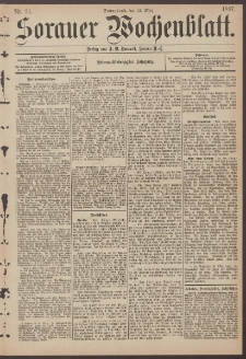 Sorauer Wochenblatt, Nr. 31. (12. M&auml;rz 1887)
