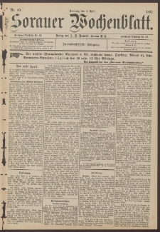 Sorauer Wochenblatt, Nr. 40. (1. April 1892)