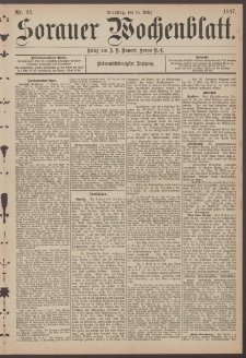 Sorauer Wochenblatt, Nr. 32. (15. M&auml;rz 1887)