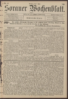 Sorauer Wochenblatt, Nr. 43. (5. April 1892)