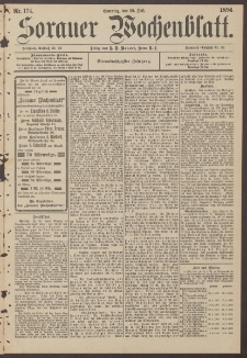 Sorauer Wochenblatt, Nr. 174. (29. Juli 1894)