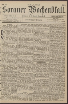 Sorauer Wochenblatt, Nr. 49. (12. April 1892)