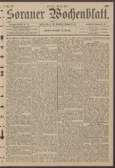 Sorauer Wochenblatt, Nr. 58. (26. April 1892)