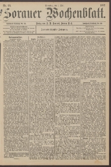 Sorauer Wochenblatt, Nr. 63. (1. Mai 1892)