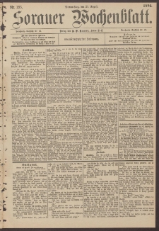 Sorauer Wochenblatt, Nr. 195. (23. August 1894)