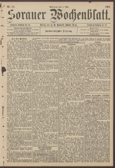 Sorauer Wochenblatt, Nr. 65. (4. Mai 1892)