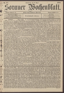Sorauer Wochenblatt, Nr. 197. (25. August 1894)