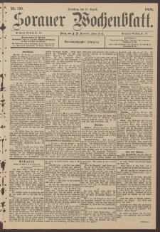 Sorauer Wochenblatt, Nr. 199. (28. August 1894)