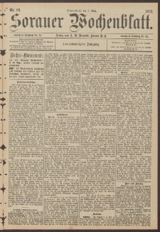 Sorauer Wochenblatt, Nr. 68. (7. Mai 1892)