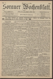 Sorauer Wochenblatt, Nr. 71. (11. Mai 1892)