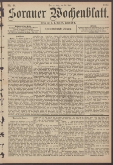 Sorauer Wochenblatt, Nr. 44. (14. April 1887)