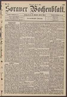 Sorauer Wochenblatt, Nr. 76. (18. Mai 1892)