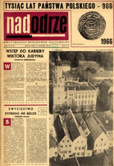 Nadodrze: dwutygodnik społeczno-kulturalny, 1-15 stycznia 1966