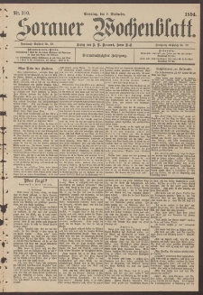 Sorauer Wochenblatt, Nr. 210. (9. September 1894)
