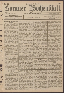 Sorauer Wochenblatt, Nr. 211. (11. September 1894)