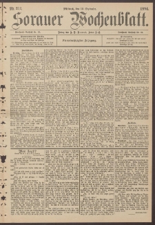 Sorauer Wochenblatt, Nr. 212. (12. September 1894)
