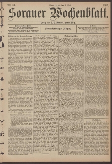Sorauer Wochenblatt, Nr. 54. (7. Mai 1887)